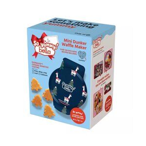 So Yummy by bella Mini Waffle Maker Nonstick Aluminum 3.5" Grill Christmas Tree
